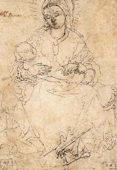 Albrecht Durer Madonna and Child on a Stone Bench France oil painting art